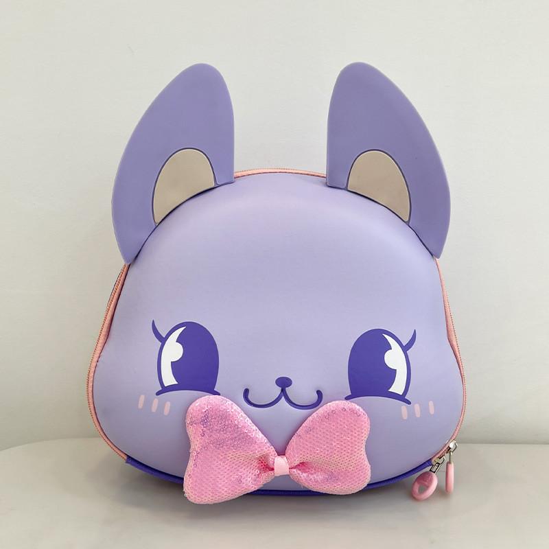 Adorable Cartoon Hard Shell Backpack For Kids Breathable Oxford Fabric Design