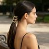 Fermaglio Decorativo per Coda di Cavallo in Metallo Fermacoda per Capelli Clip per Capelli Donna Ragazza Lega Color Oro Argento Cufie per Capelli Lunghi Accessori per Capelli