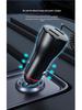 65W Dual USB Car Charger with QC3.0 Fast Charging, Multi-Function Digital Display, and One-to-Three Splitter