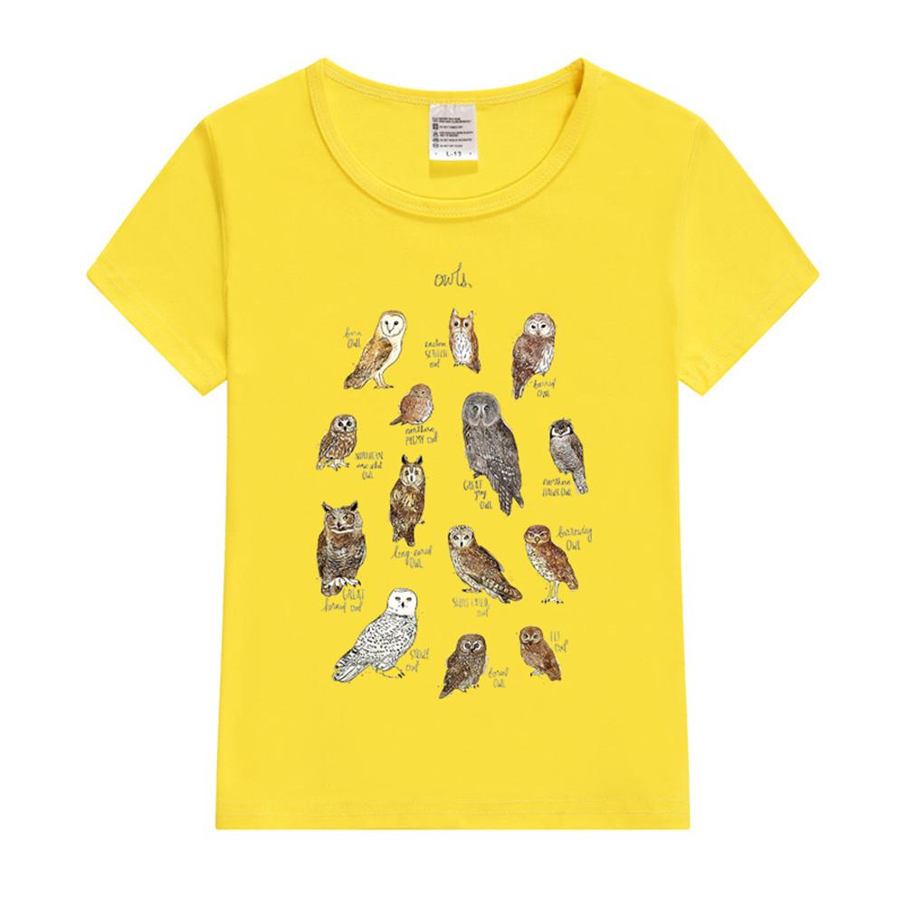 Owls Baby TShirt Kids Top Aesthetics Cartoon Animal Summer Short Sleeve Shirt Boy Girl Cute Owls Tshirt 100