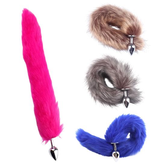 Yousheng Anal Plug Safe Full Stimulation Metal Fox Tail Exotic Accessories Butt Plug Adult Product