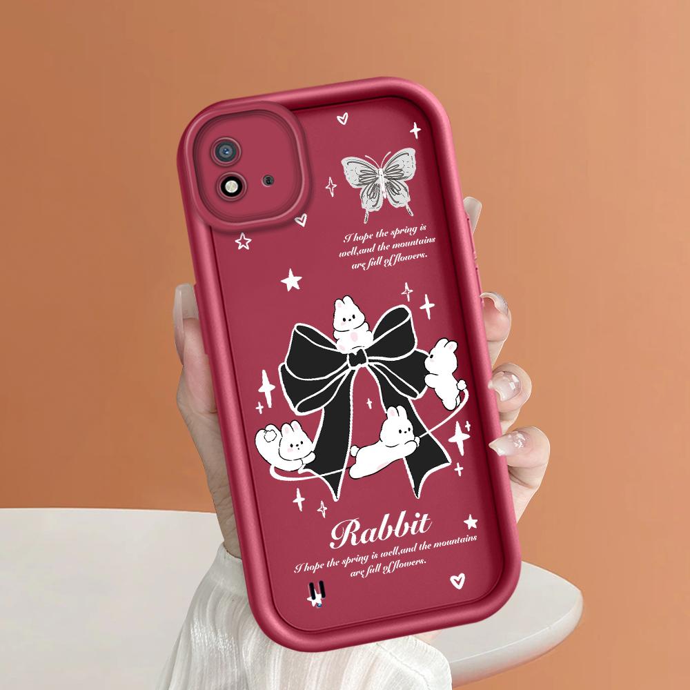 Soft Silicone Square Ladder Printing Pattern Phone Casing Full Cover Camera Shockproof Protection Rubber Case for OPPO Realme