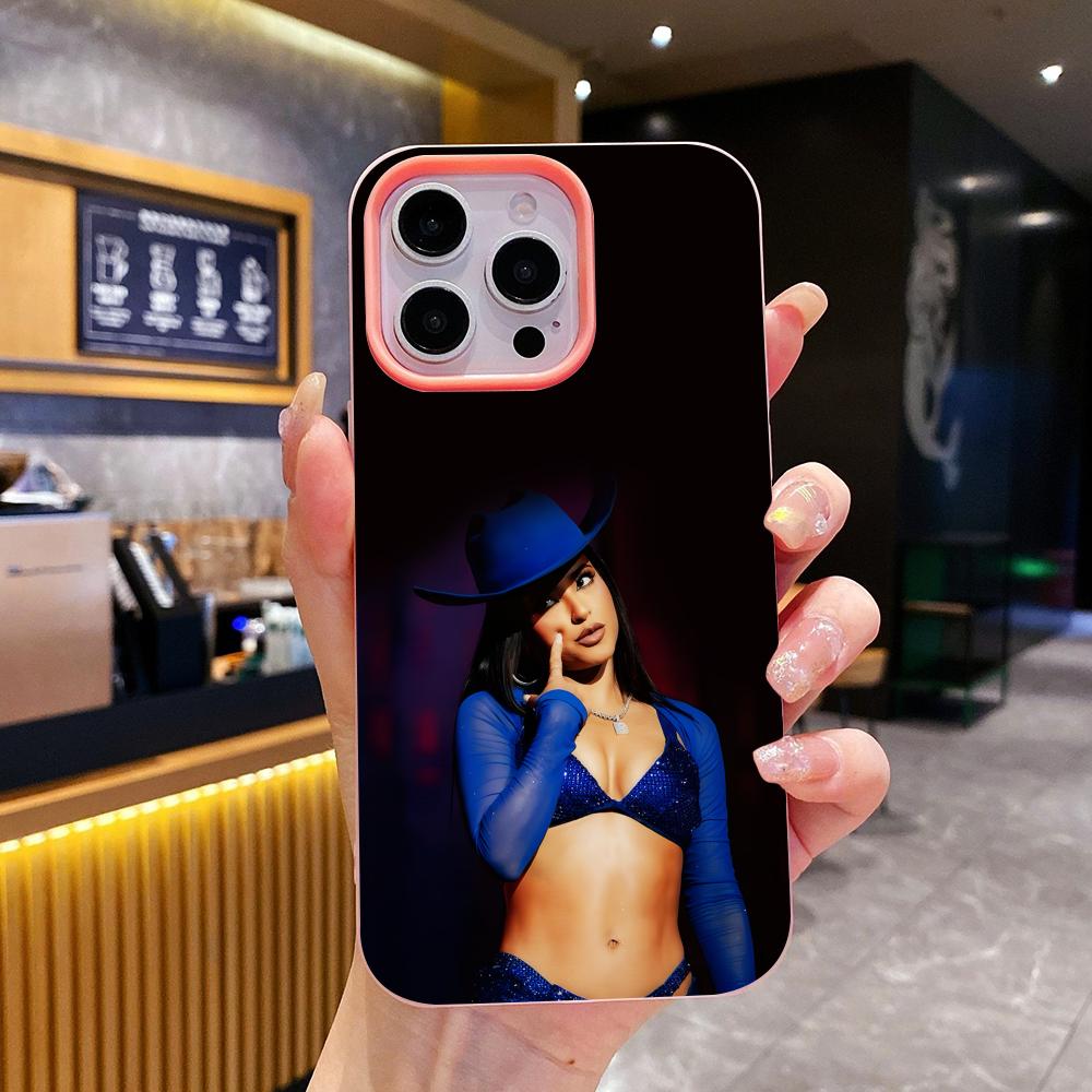 Fashion Becky G Jelly Double layer Pink Mobile Phone Case for iPhone 17 16 15 14 13 12 11 Air Pro Max Plus Protective