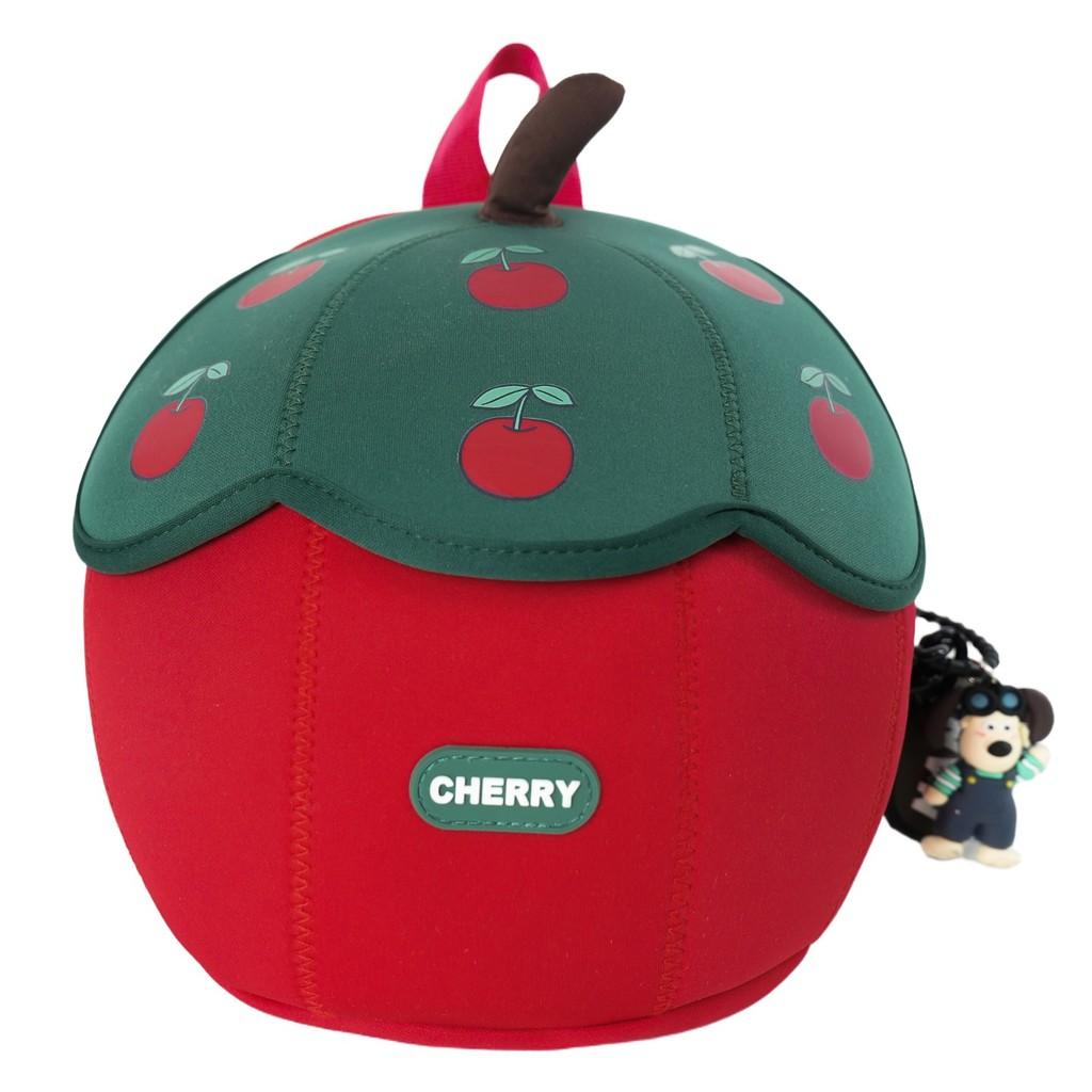 

Toddler Girls Boys Soft Cotton Backpack With Fruit Pattern And Cushioned Straps красный