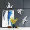 3D Flying Birds Wall Decor Modern Resin Swallow Sculptures Creative Art for Room Entryway Background Home Decor Ornaments