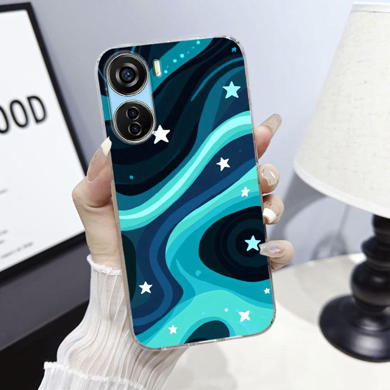 

For ZTE Axon 60 4G Nubia Z60 Ultra Neo 5G Case Cover For ZTE Blade V60 4G Marble Clear Soft Silicone Phone Case Flower Fundas ZTE Blade V60 4G