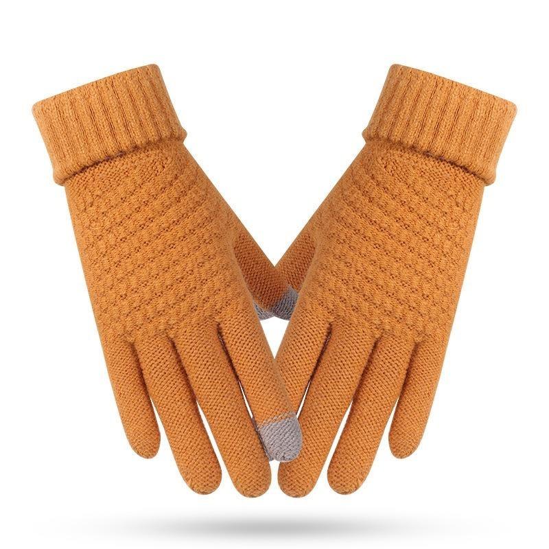 Winter Warm Knitted Gloves Mobile Phone Touch Screen Knitted Gloves Winter Thick Warm Adult Gloves for Men Women