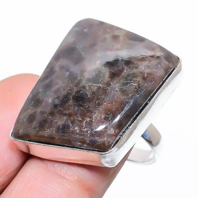 Natural Sunstone In Lolite Gemstone 925 Sterling Silver Gift Ring Size 8 P9m12