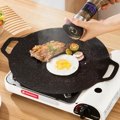 Korean Medical Stone Baking Tray Non-stick Pot Teppanyaki Card Stove Household Barbecue Plate Camping Outdoor Barbecue Plate
