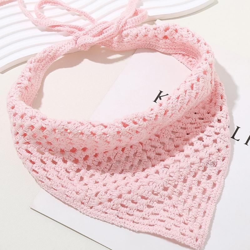 Damen Kopftuch Einfarbige Haarband-Wickel Kopfwickel Exquisites Handgewebtes Haarband Bandana Haarband für den Urlaub