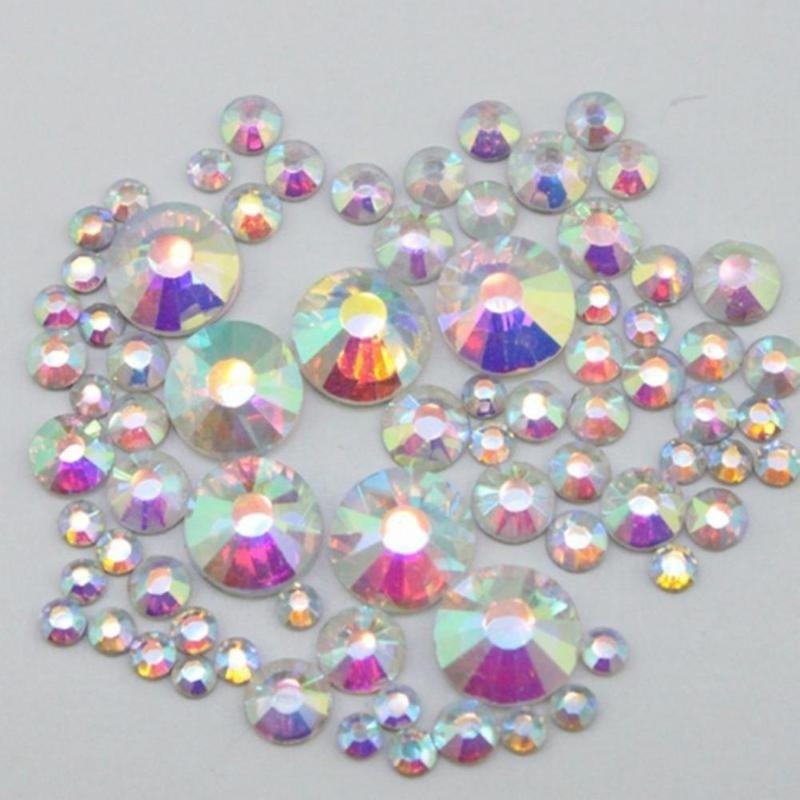 1440ks Nové Křišťálové AB Kamínky na Zdobení Nehtů Dekorace DIY 3D Doplňky Nástroj pro Krásu Nehtů