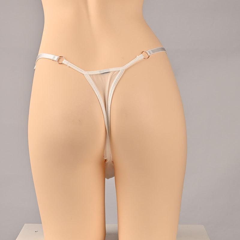 Sissy Pouch Panties Lingerie Sexy Transparent Bikini Men'S Egg Wrap Thong Femboy Embroidery Pre-Op Trans Underpant Crossdresser