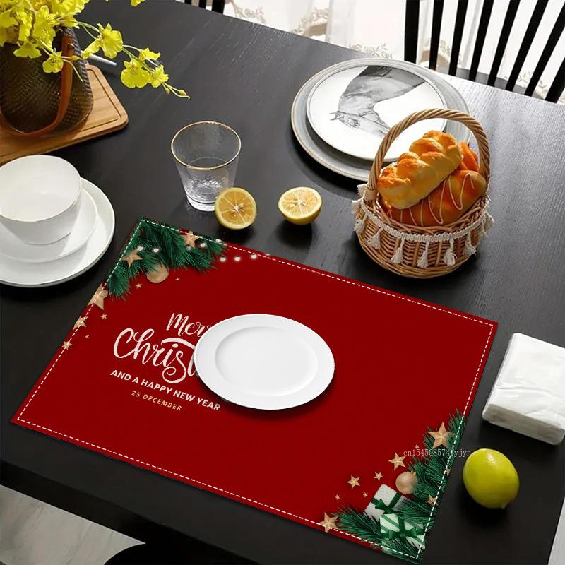 Christmas Placemat Christmas Decorations for Home Gloves Snowman Table Mat Table Decor Christmas Party Decors Linen Table Mats