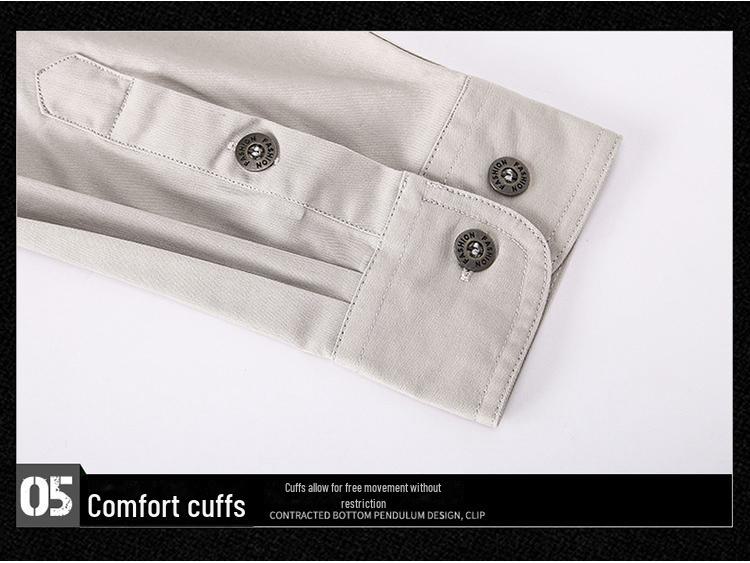 Men's Long Sleeve Cotton Shirt: 2024 Spring & Autumn Casual Loose Outdoor Workwear Jacket