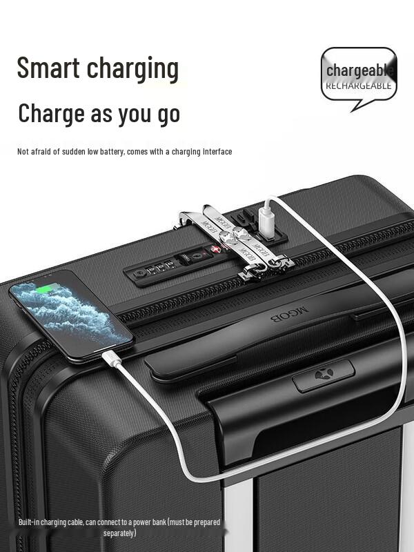 MGOB 20-inch Expandable Carry-On Luggage with Charging Port