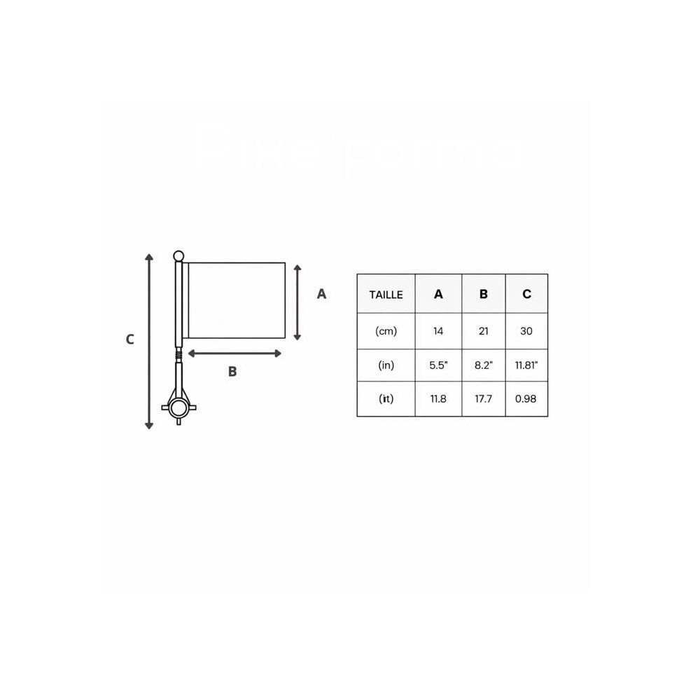 Cyklistický dres s vlajkou z polyesteru – 14 x 21 cm – Cyklistická vlajka – 5 kusů