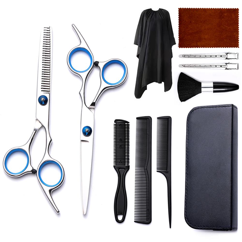 Hairdressing Scissors Set: Colored Straight-Tooth & Thinning Bangs Scissors for Professional Stylists