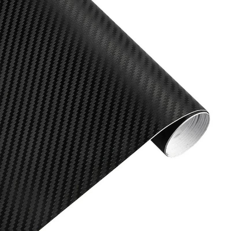 

15x127cm Car 3D Carbon Fiber Roll Film Stickers DIY Vinyl Film Auto Interior Styling Carbon Fiber Decorative Decals 15CMX127CM вуглецевого волокна, чорного кольору