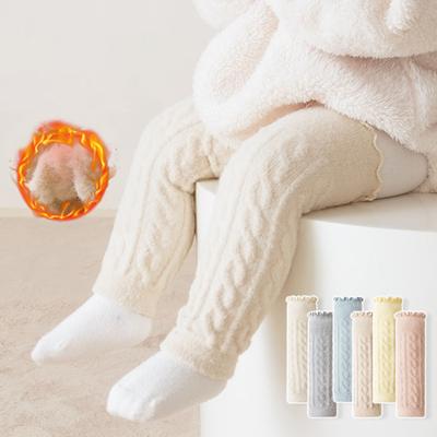 Baby Stulpen Rüschensaum Unisex Lange Kniestrümpfe Winter Thermische Beinwärmer Leggings für Neugeborene Säuglinge Kleinkinder Kinder Mädchen Jungen 0-3 Jahre