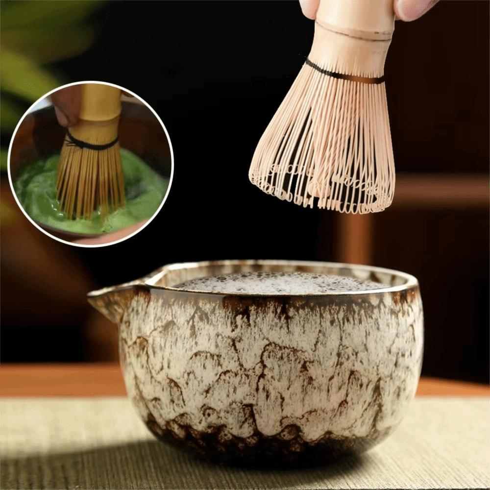 6 Piece/Set Ceramic Matcha Whisk Kit Colored Glaze Technique Matcha Bowl Tea Ceremony