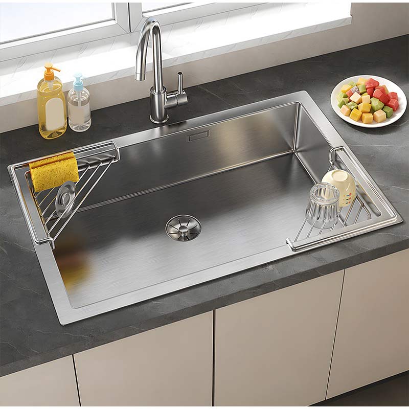 Stainless Steel Corner Sink Shelf Dish Drying Rack with Triangular Design Drainage for Sponges Soap Plates Cups Kitchen Counter