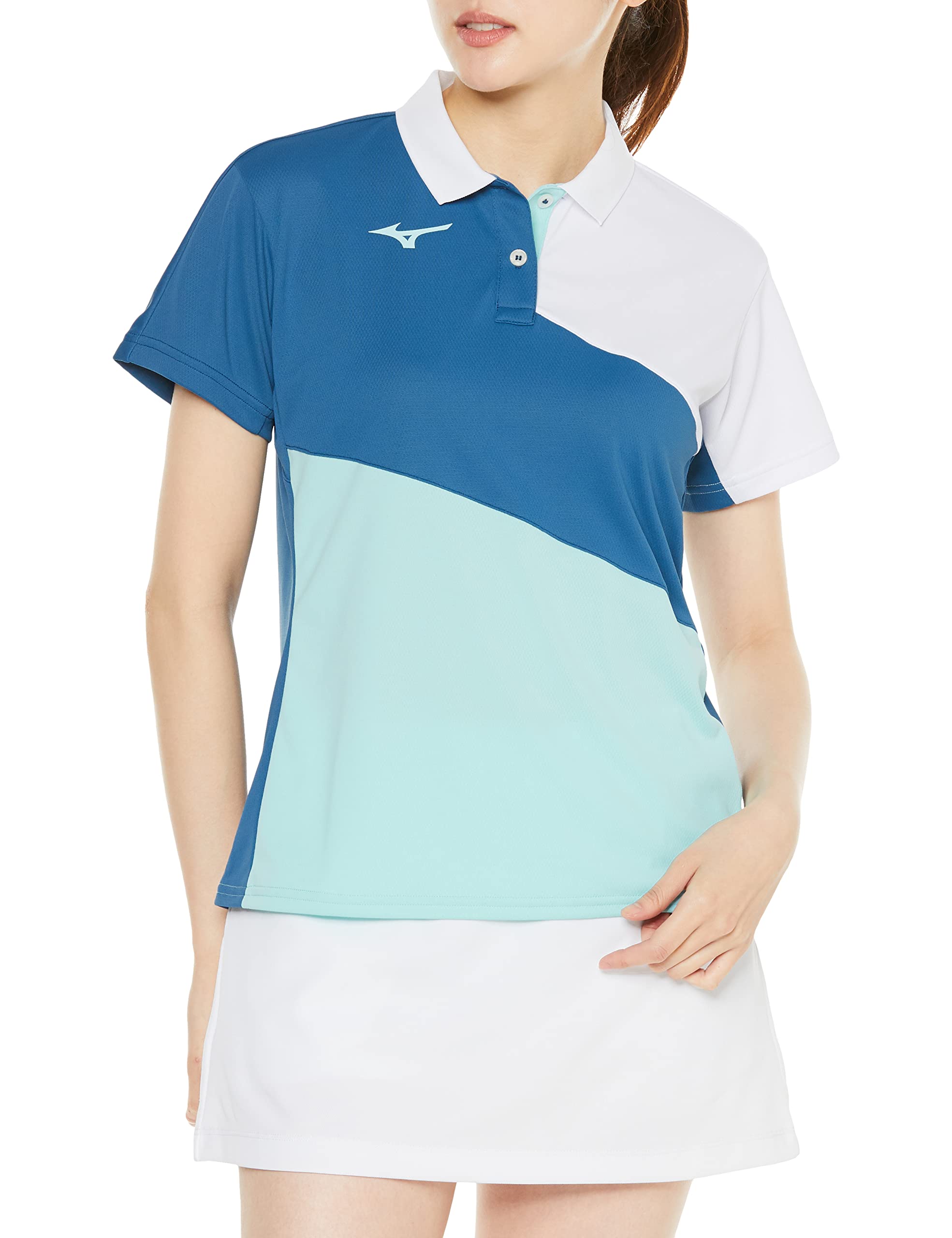 

Mizuno Dynamotion Fit Tennis Game Blue Size S Women s Shirt, 62JA2206, Navy/Blue Turquoise,