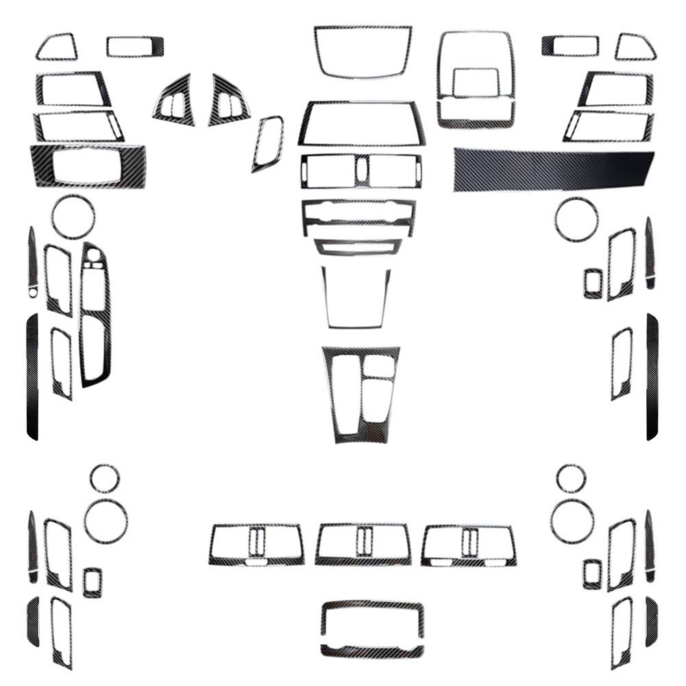 Carbon Fiber Car Interior Central Control Gear Shift Panel Trim Cover Stickers For BMW X5 E70 X6 E71 2008-2013 Car Accessories