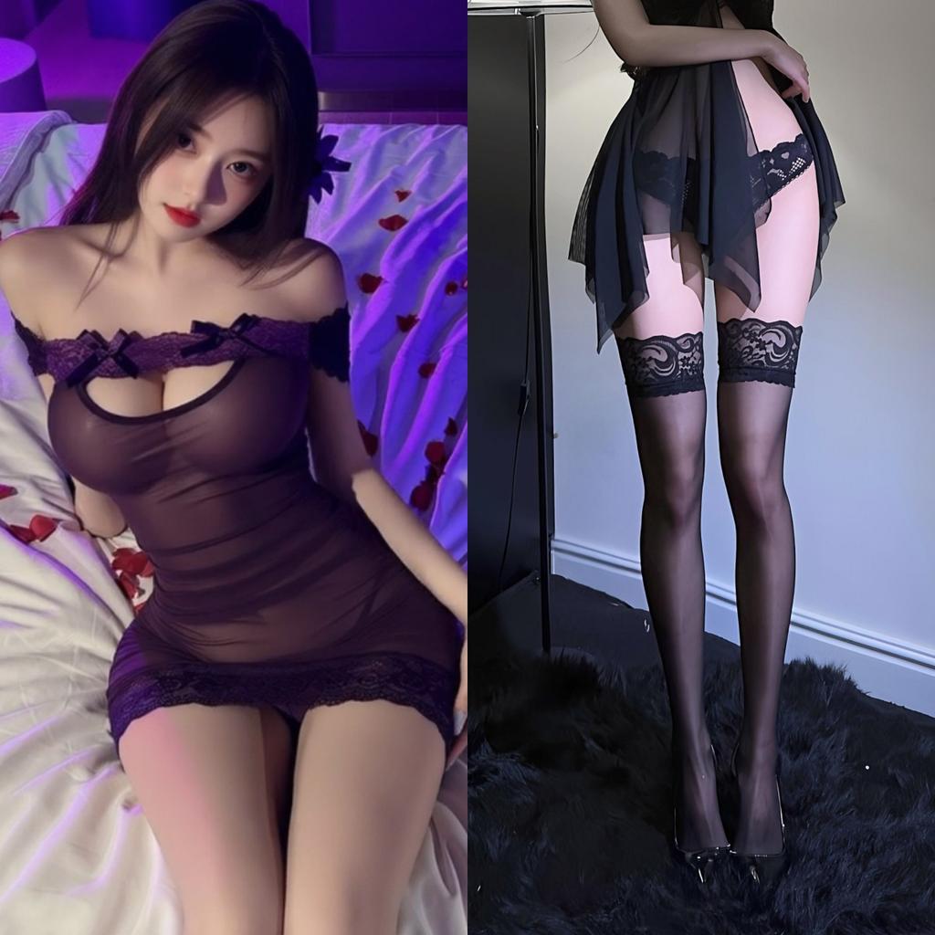 Sexy lingerie, flirting, fun clothing, sexy purple lace hip skirt, pure desire to seduce emotional fun clothing