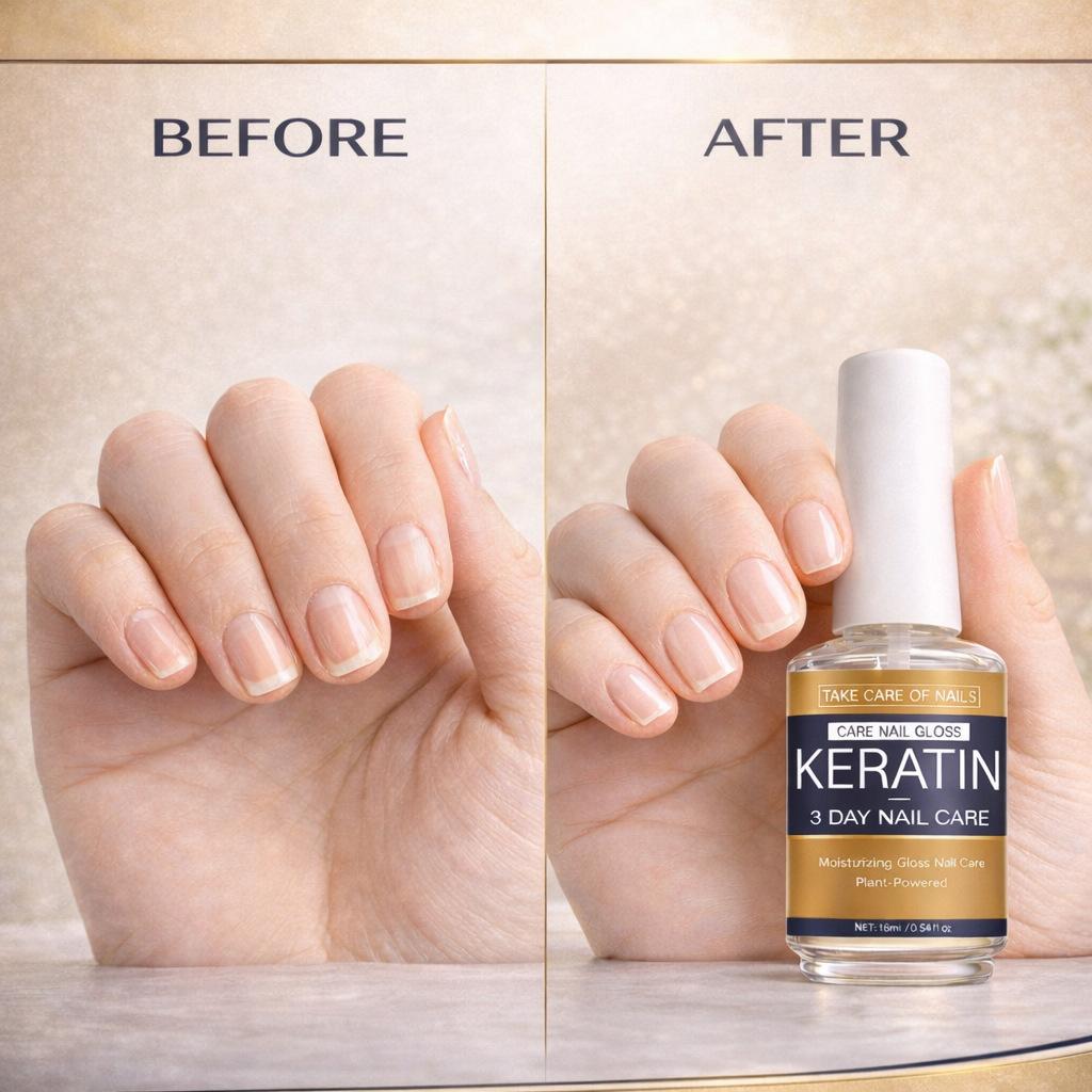Grenzüberschreitendes Keratin 3-Tage Nagelpflege-Serum 16ml Neutrale Verpackung Tiefenpflege Reparatur Stärkt Nägel Verhindert Absplittern