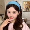 Vertical Thread Sponge Wide Headband Spring Summer High Cranial Top Slim Face Sweet Versatile Women Hair Hoop