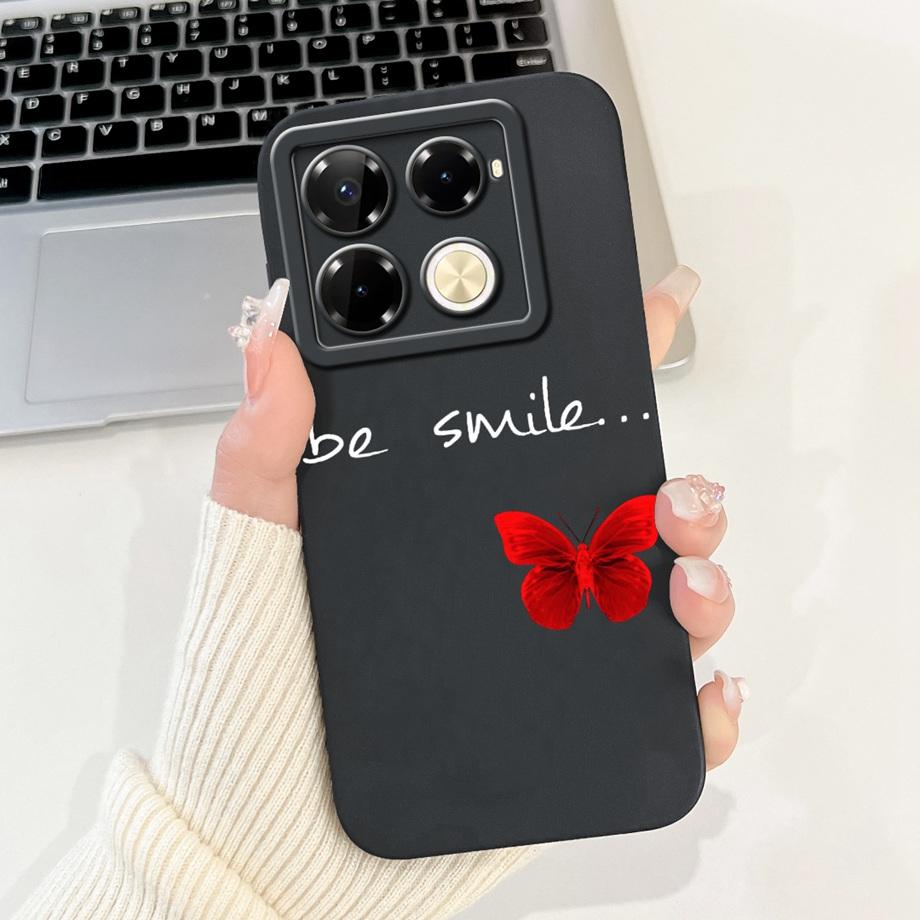Soft TPU Candy Silicone Phone Case For Infinix Note 40 Pro Plus Note 40 4G 5G Back Cover Note40 4G Bumper Flower Girl Fashion