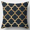 Home Decor Gold Accent Geometric & Marble Pattern Pillows Pattern Cushion Cover Suitable for Sofa Bedroom Car Pillow Cover