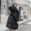 Women's Long Down-Cotton Parka Jacket – Bread-Style Coat, Padded Jacket with Large Fur Collar & Thickened Version Padded Outerwear