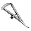 Stainless Steel Castroviejo Caliper Dental Graduated 0-20mm Metal Dental Gauge Caliper Dental Caliper Straight/Angled