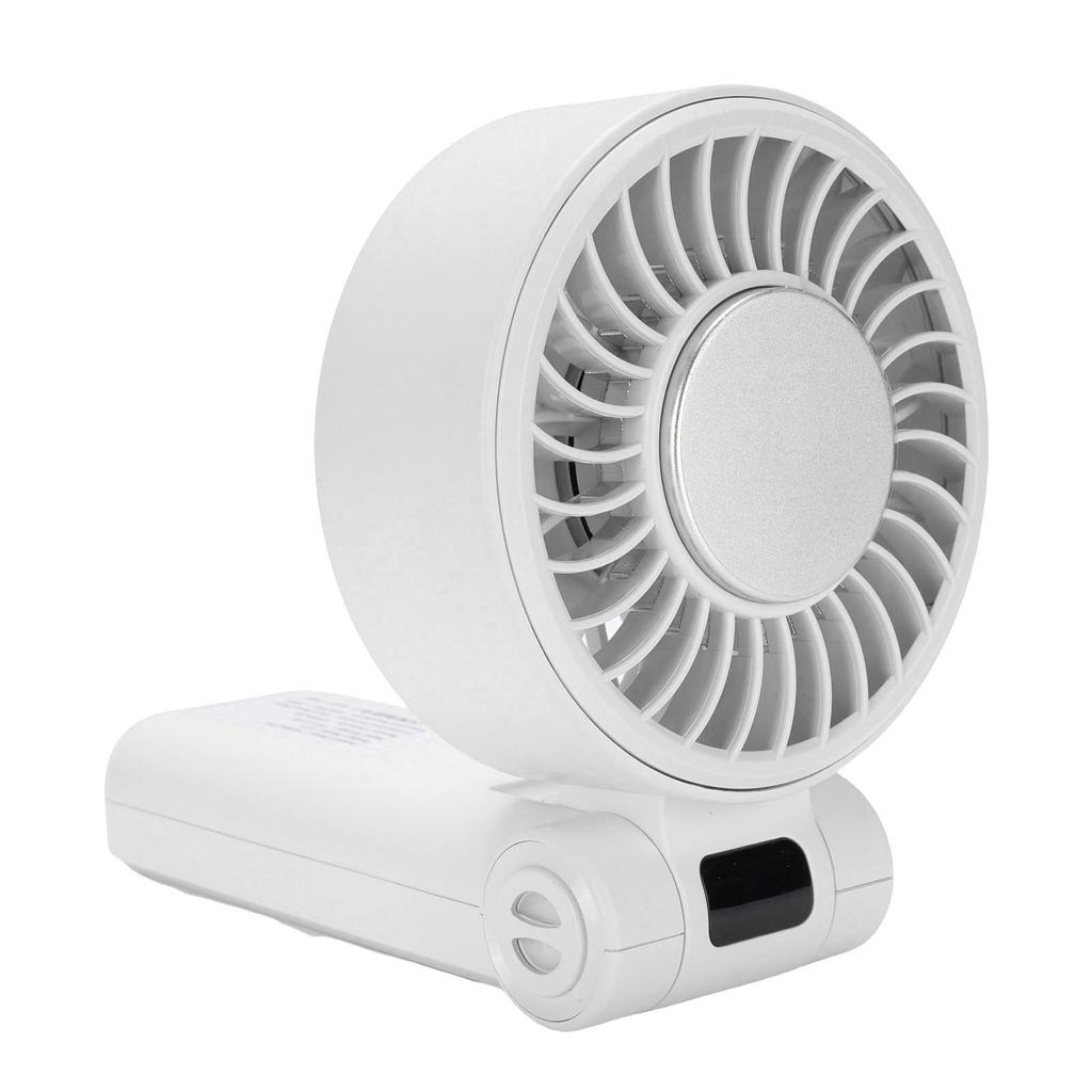Foldable Handheld Fan 5 Speed Digital Display Quiet   Lasting Running   Fan with Lanyard for Daily Use Outdoor