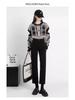 2025 Spring Women's High-Waist Black Slimming Petite Cigarette Jeans