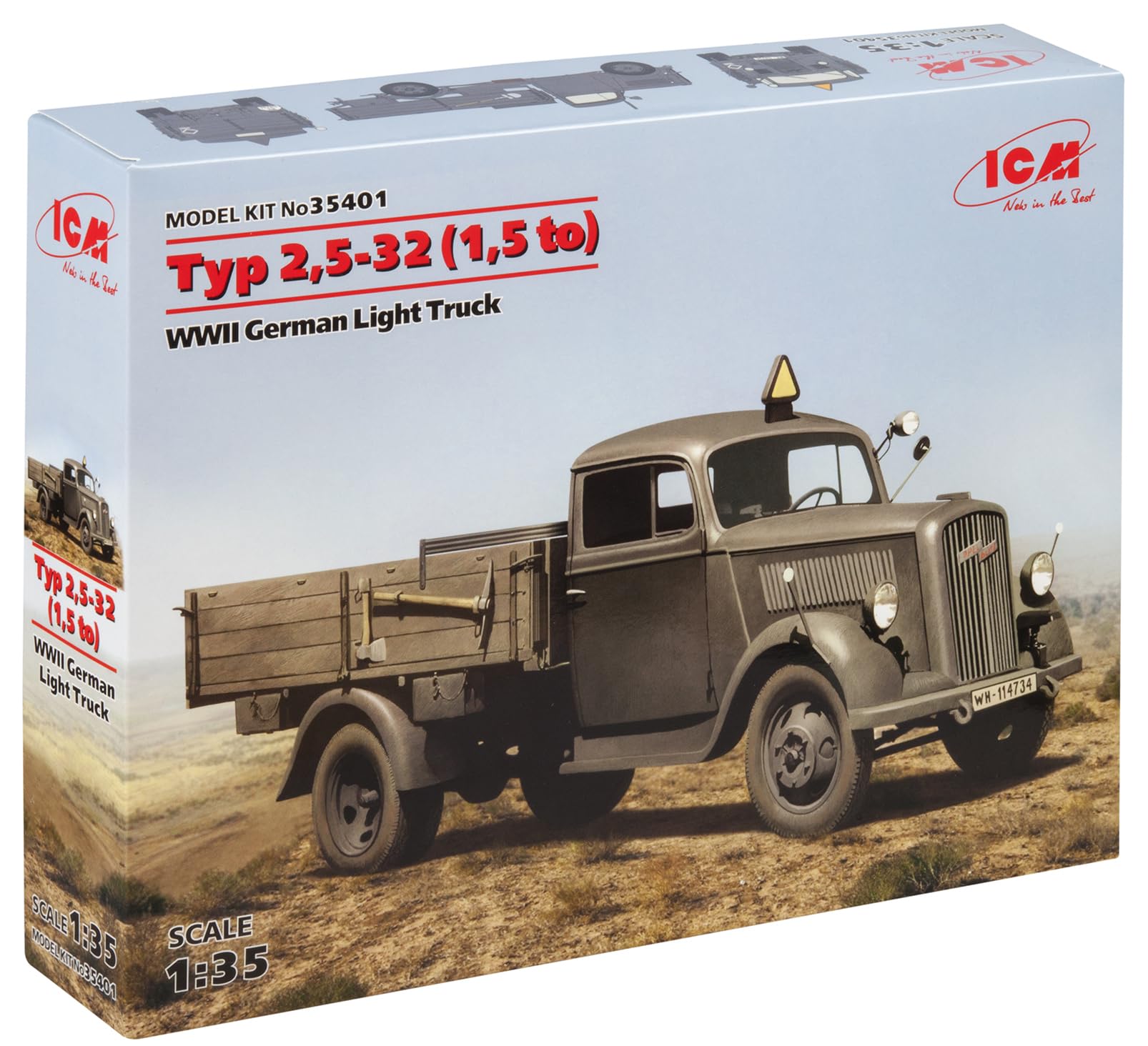 

ICM 1/35 scale German Opel Blitz 1.5t Truck 2.5-32 Type Plastic Model