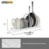 ZISIZ Telescopic Kitchen Pot Lid and Utensil Rack