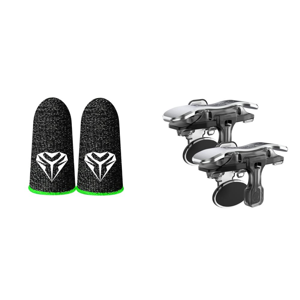 1 Paar Handy Spielauslöser 6 Finger Spielcontroller Universelles Gamepad Joystick Shooter Button Controller für iOS Android