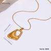 High-End Heart & Geometric Titanium Steel Clavicle Necklace for European & American Markets