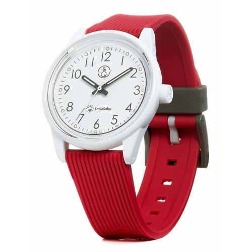 

Citizen Q&Q Smile Solar Analog Watch, Waterproof with Urethane Strap, RP26J018, Red