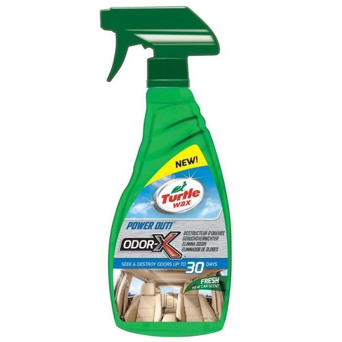 Turtle Wax Power Out Odor X Puissant Nettoyant pour taches et odeurs d'interieur de voiture 500ml