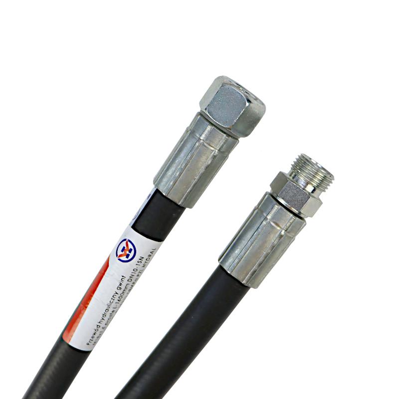 Hydraulic Hose Thread M18x1.5 Straight -1600mm DN10-1SN (AB-10-1600, P11P21) 18MPa PZL HYDRAL