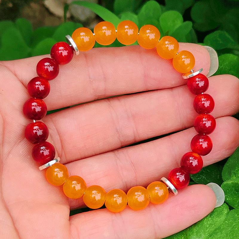 Temu Xiyin TK Tiger Eye Stone Beaded Bracelet for Prosperity and Wealth 8MM