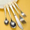 Stainless Steel Tableware, Spoon, Fork, Premium Sense Retro Steak Knife and Fork, Western Food Knife, Fork and Spoon Set