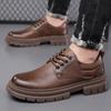 Men's Casual Retro Trend British Style Korean Style Low-cut Work Shoes Youth Leather Shoes Business Casual Leather Shoes 38-44