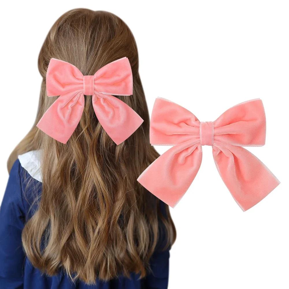 

2 шт./набір Вінтажні Великі Оксамитові Шпильки-заколки з Бантом для Жінок Дівчат Весільні Стрічки Корейські Затискачі для Волосся Заколки Аксесуари для Волосся