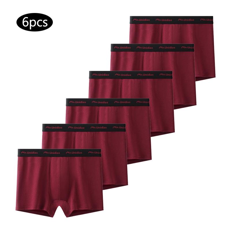 6pcs Boxers Sous-vêtements Homme Coton Slips Homme Sexy Lettre Bande Élastique Sous-vêtements Pour Homme Caleçons
