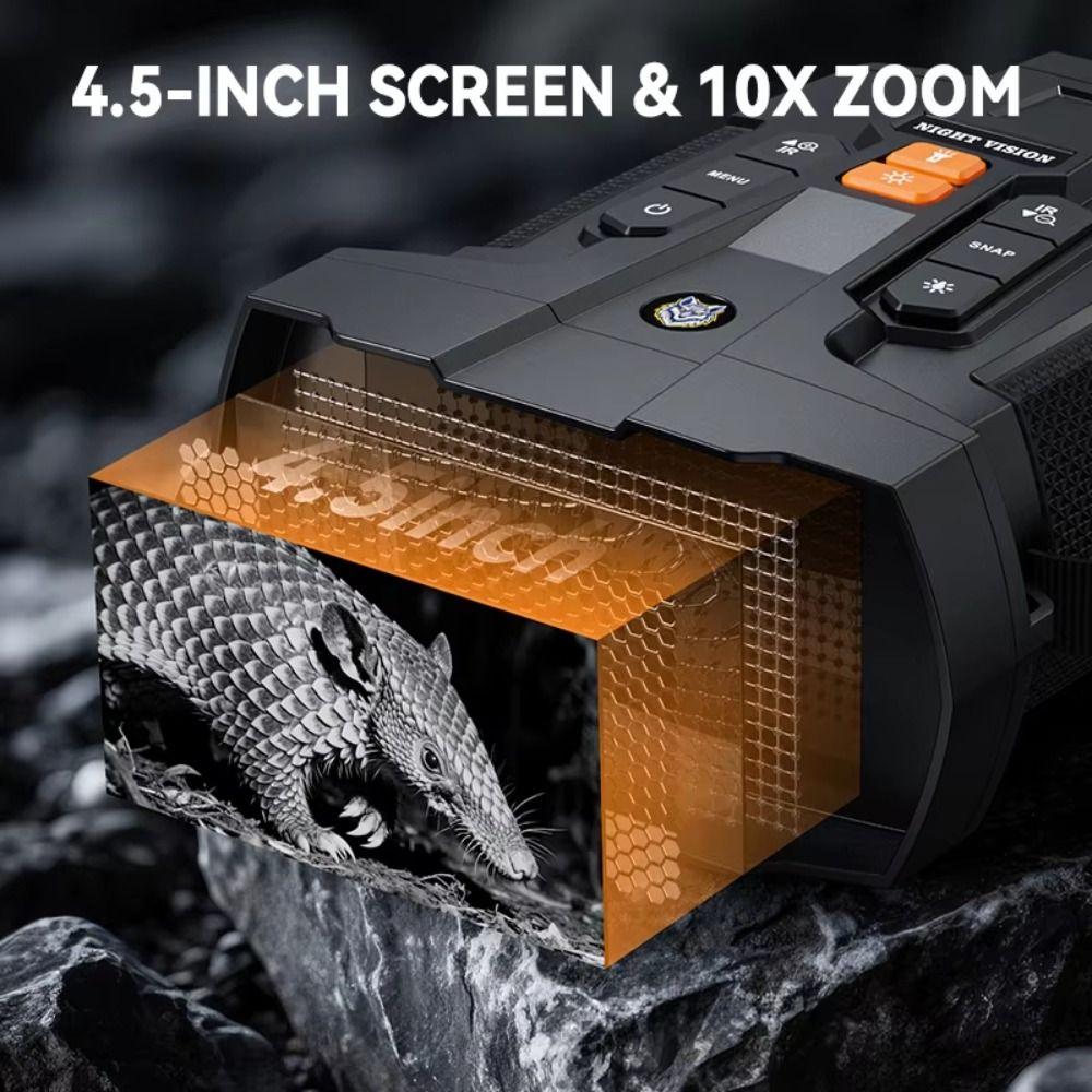 4.5 Inch Big Screen Night Vision Binoculars IPS Display Infrared Night Vision Telescope Camping