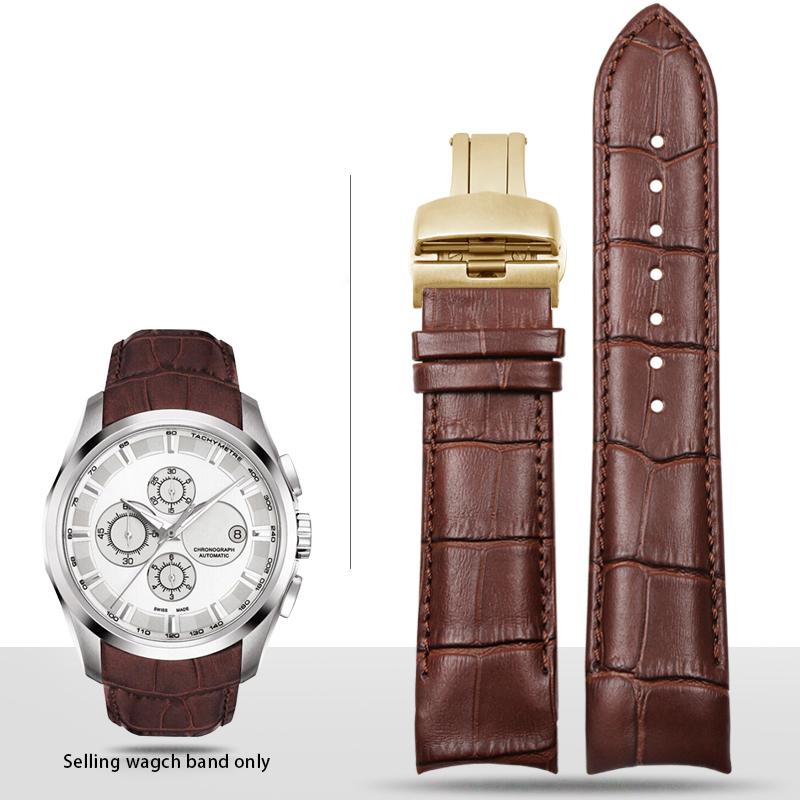22mm 23mm 24mm Gebogenes Ende Kalbsleder Uhrenarmband Für Tissot Uhr Armband 1853 COUTURIER T035627A T035407A T035439 Herrenarmband